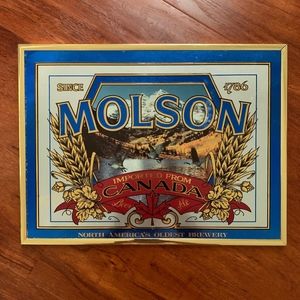 Molson Brewery framed sign